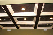 Beamed Coffered Ceiling With Two Tone Finish