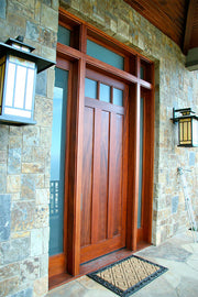 Mahogany Craftsman Style Front Door