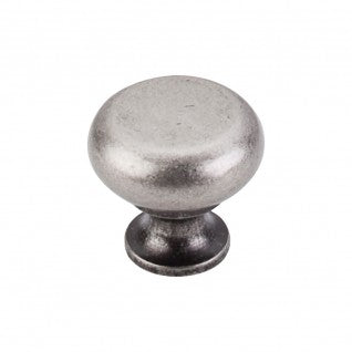 Flat Faced Knob Pewter Antique