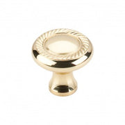 Swirl Cut Knob Polished Brass