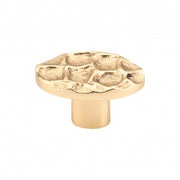 Cobblestone Oval Knob Brass