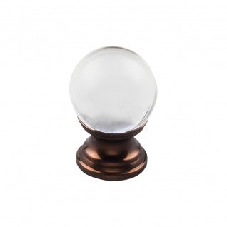 Clarity Clear Glass Knob Oil Rubbed Bronze Base