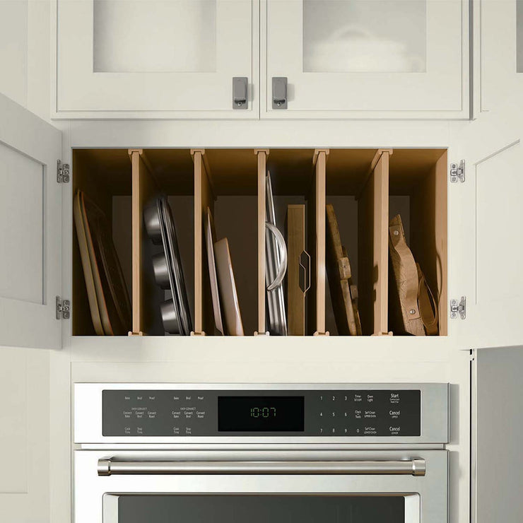 > Cookware + Tray Cabinetry